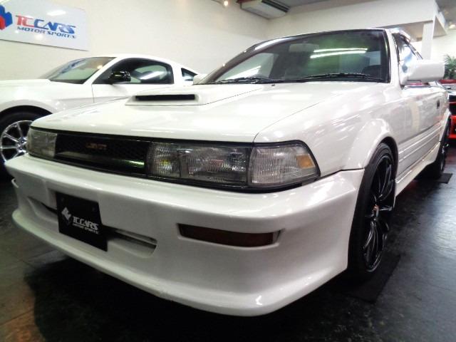 AE92型カローラレビンGT-Zスーパーチャージャー&スーパーホワイトカラーフルエアロWEDS...