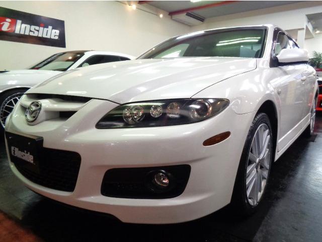 スノーフレークホワイトパールカラーMAZDASPEED専用エアロMZR2.3DISIターボエン...